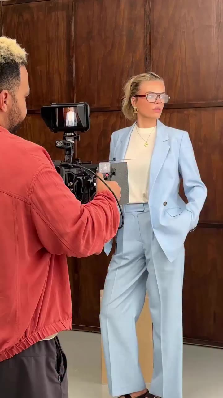 Make an entrance worth remembering. The Vivienne Wool Blend Suit is tailoring…