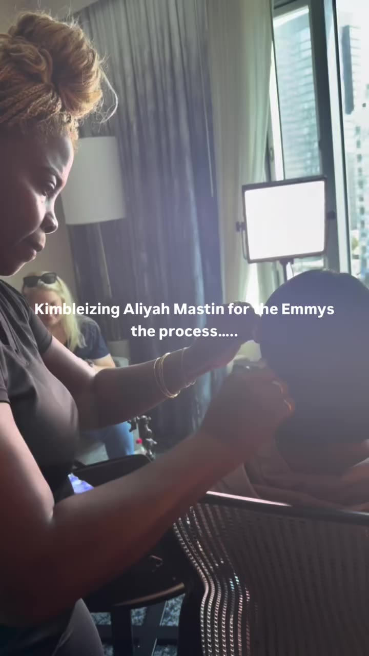 Honored to help @aliyahmastin get Emmy red carpet ready ⭐️⭐️⭐️⭐️ good luck to…
