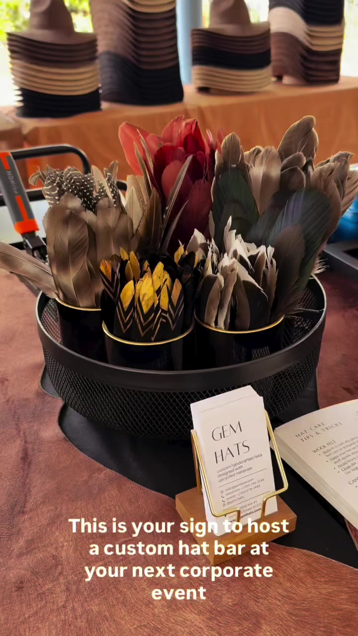 Ditch the merch and offer your guests a custom hat bar experience instead!…