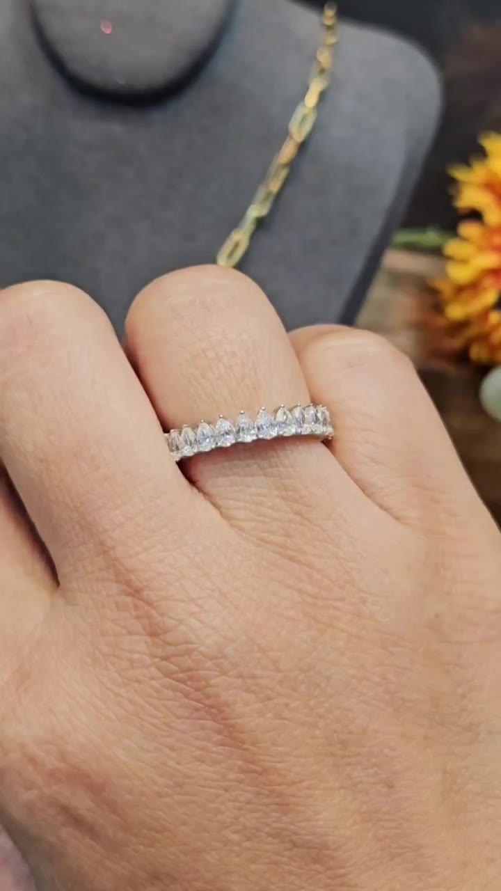 An eternity of love, captured in every stone.✨️💍 Authentic 18k White gold…