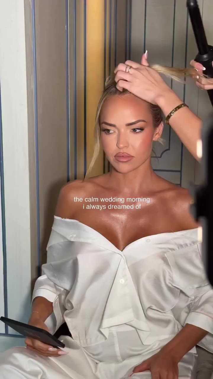The quiet beauty of a wedding morning. 🤍 @tahliaskaines, in the moments…