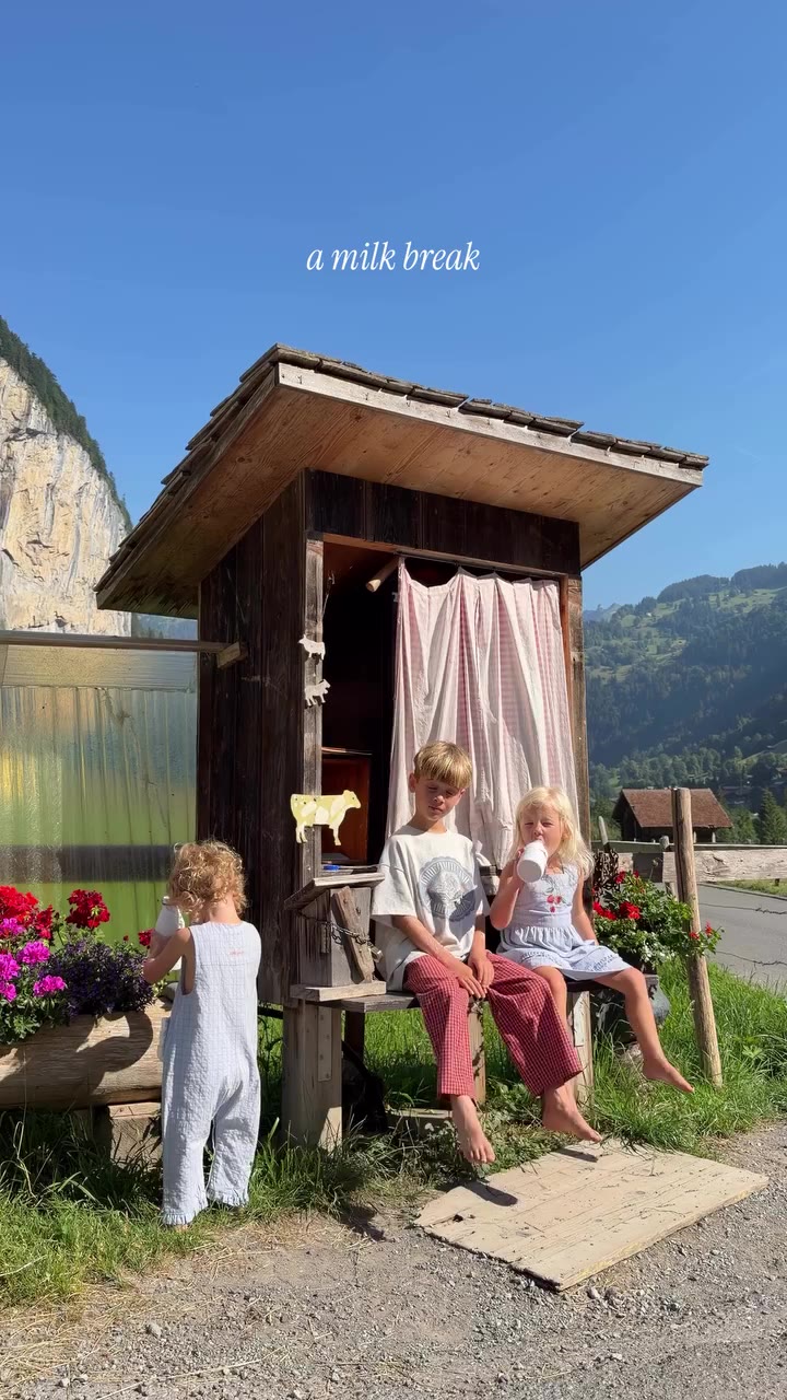 A little milk break in Switzerland — Discover JNR Spring 26’ online now 🖤…