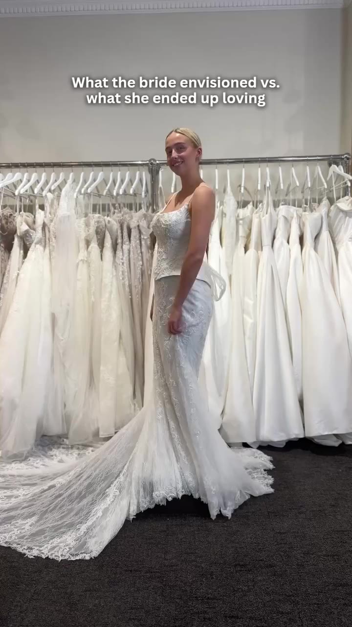 What the bride envisioned vs. what she ended up loving. 🤍✨ You might walk…
