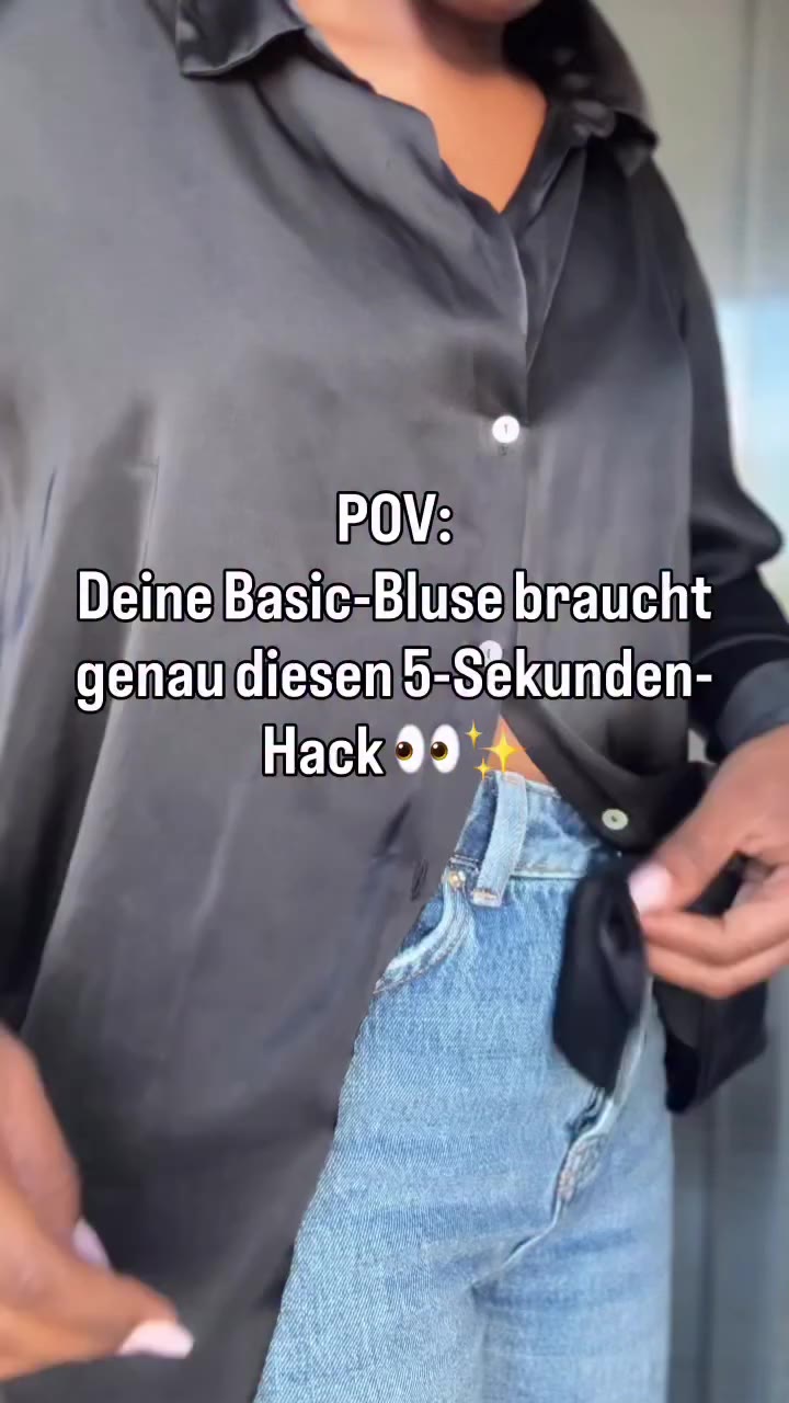 Eine Basic-Bluse, aber komplett anders gestylt 👀✨ Mit diesem einfachen…