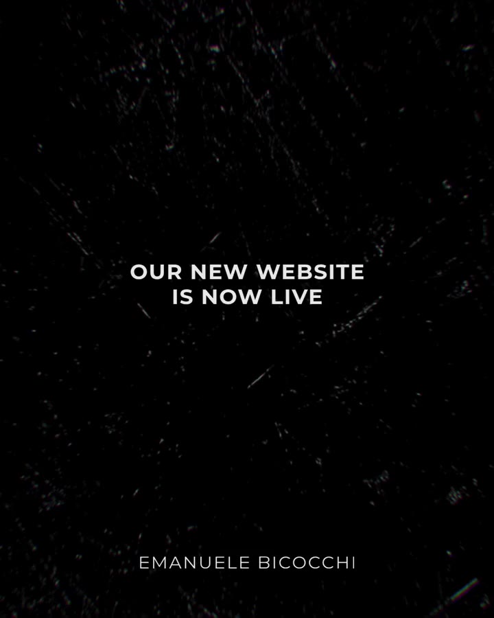 Our new website is now live. A new digital home for #EmanueleBicocchi…