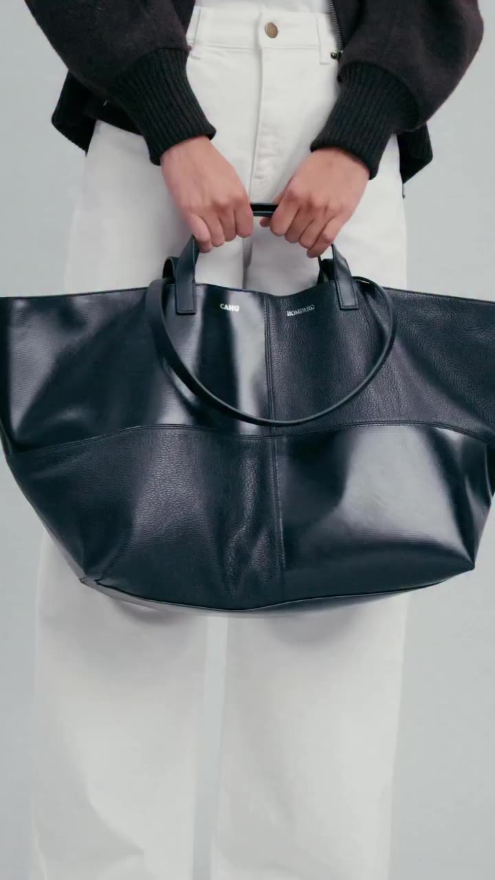 When leather meets cashmere, opposites find a common character. CAHU’s bold…