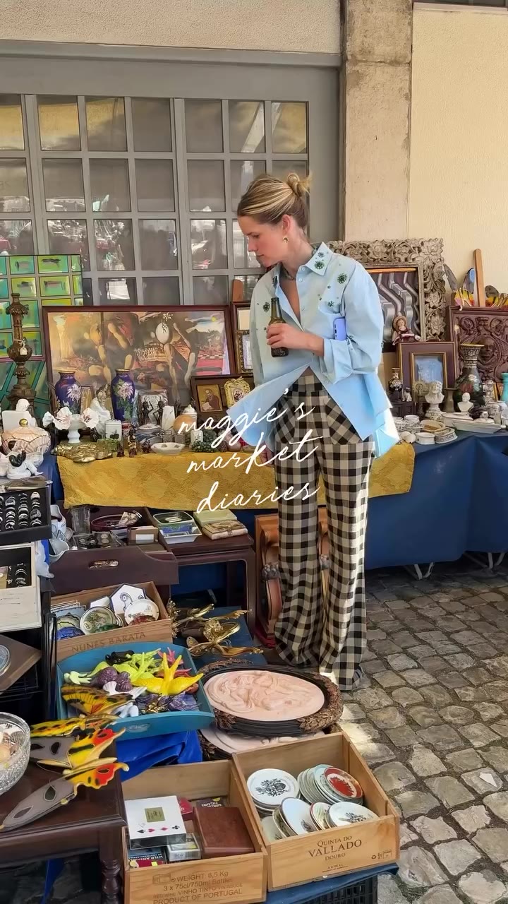 Straight from Maggie’s camera roll at one of the flea markets in Portugal. Até…
