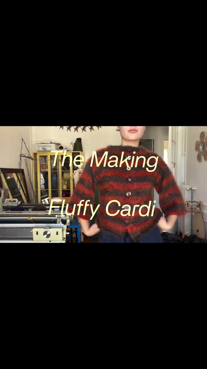 The making of a fluffy cardi🌞✨ #processvideo #knitwear #smallbusiness…