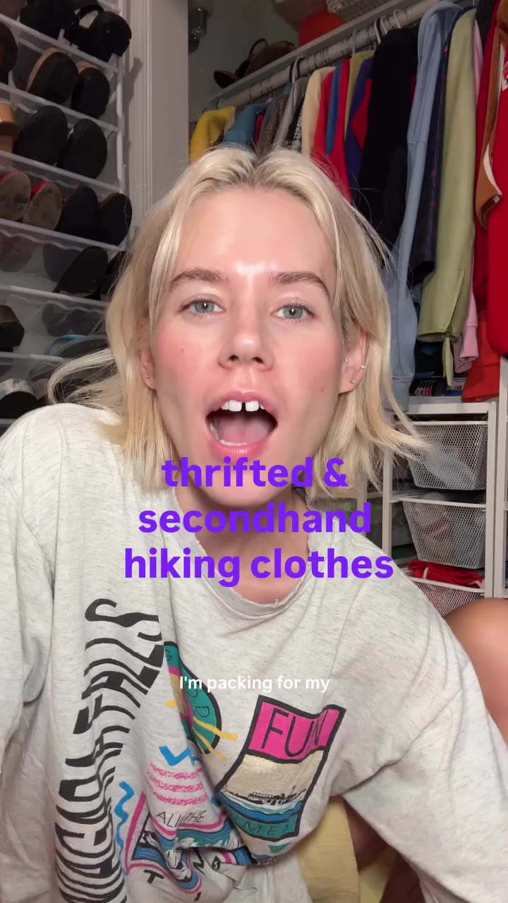 some of my favorite thrifted & secondhand hiking clothes! ⭐️ #haul #thrifthaul…