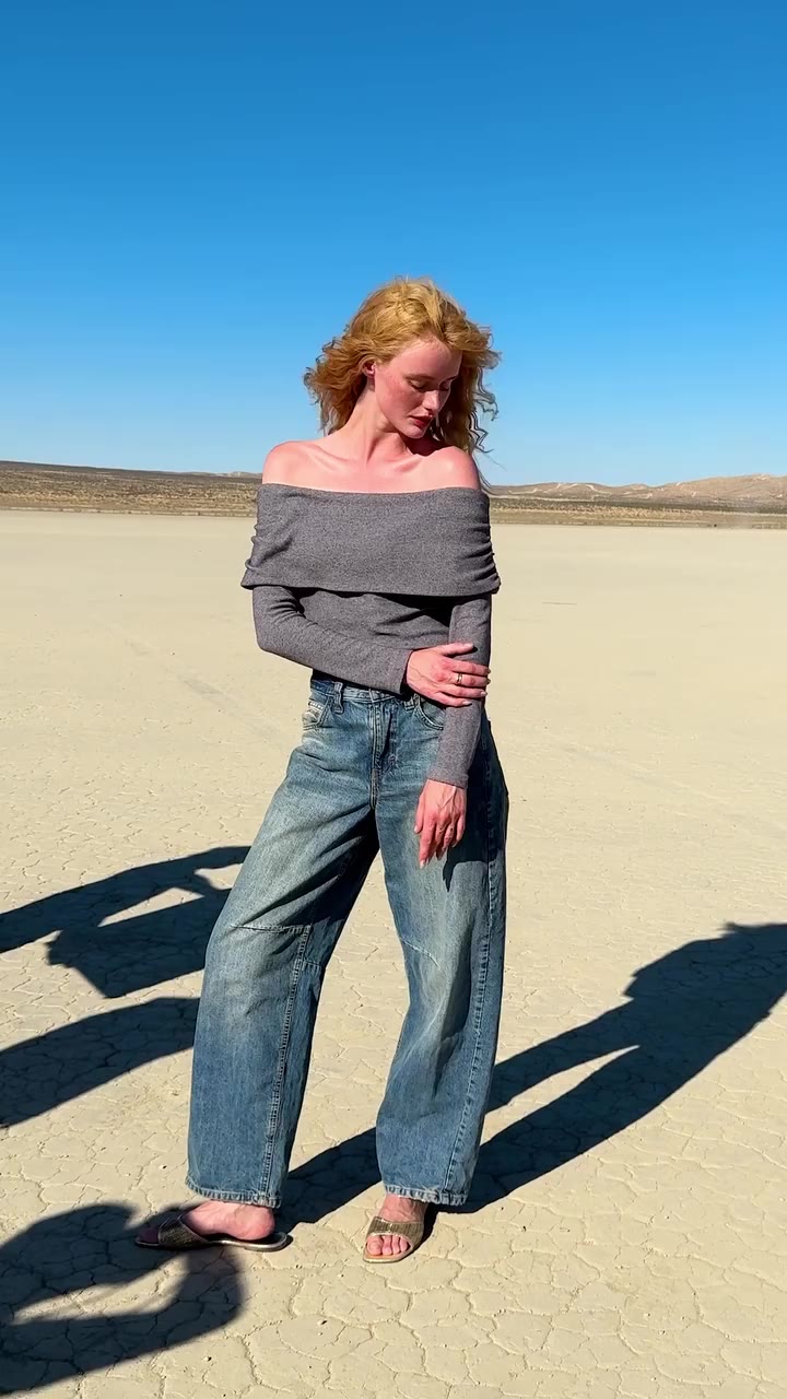 The Studio City. Off-shoulder. Soft knit.