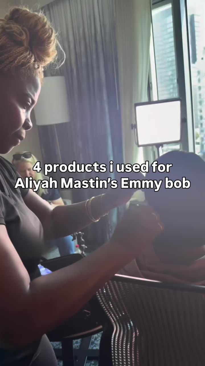4 products I used for a bob worthy of the Emmy red carpet ✨ @t3micro hair…