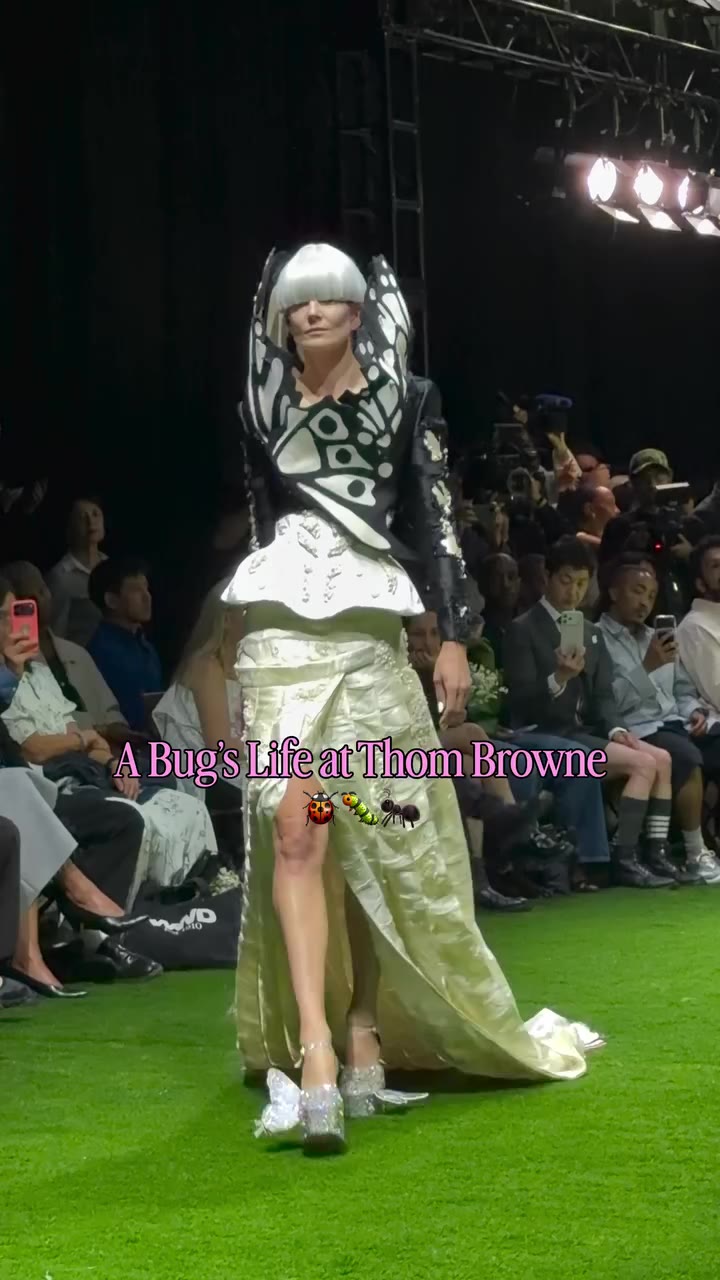 A Bug’s Life inspired @thombrowne spring 2027 🐛🐜🐞🥀 #fashion #nyfw…