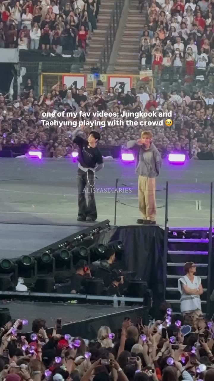 one of my favourite videos from ARIRANG in Brussels: Jungkook and Taehyung…