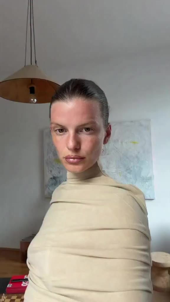 Paula looking chic in the Raina Top in beige. All colourways of Raina Tops…