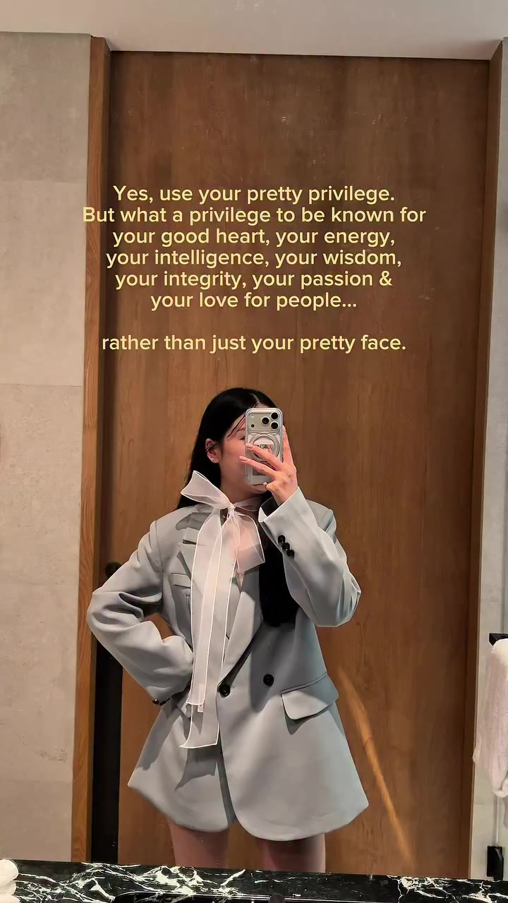 Beauty gets attention. Character earns respect. 🤍