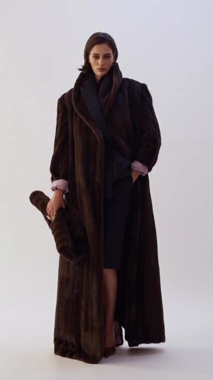Faux Fur Long Coat Présence — FW26-27 Shop online at jamemme.com and in our…
