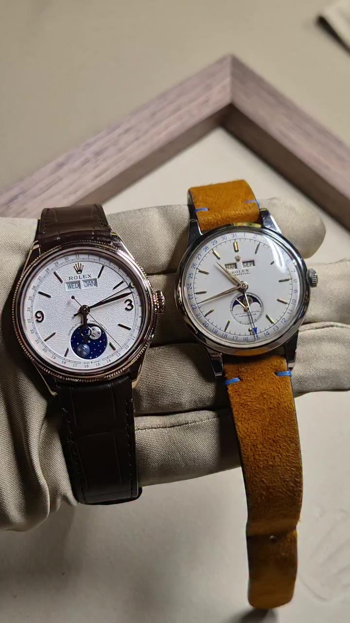 I guess it RIGHT! My vintage Rolex Padellone with the modern one. #8171 #53505…