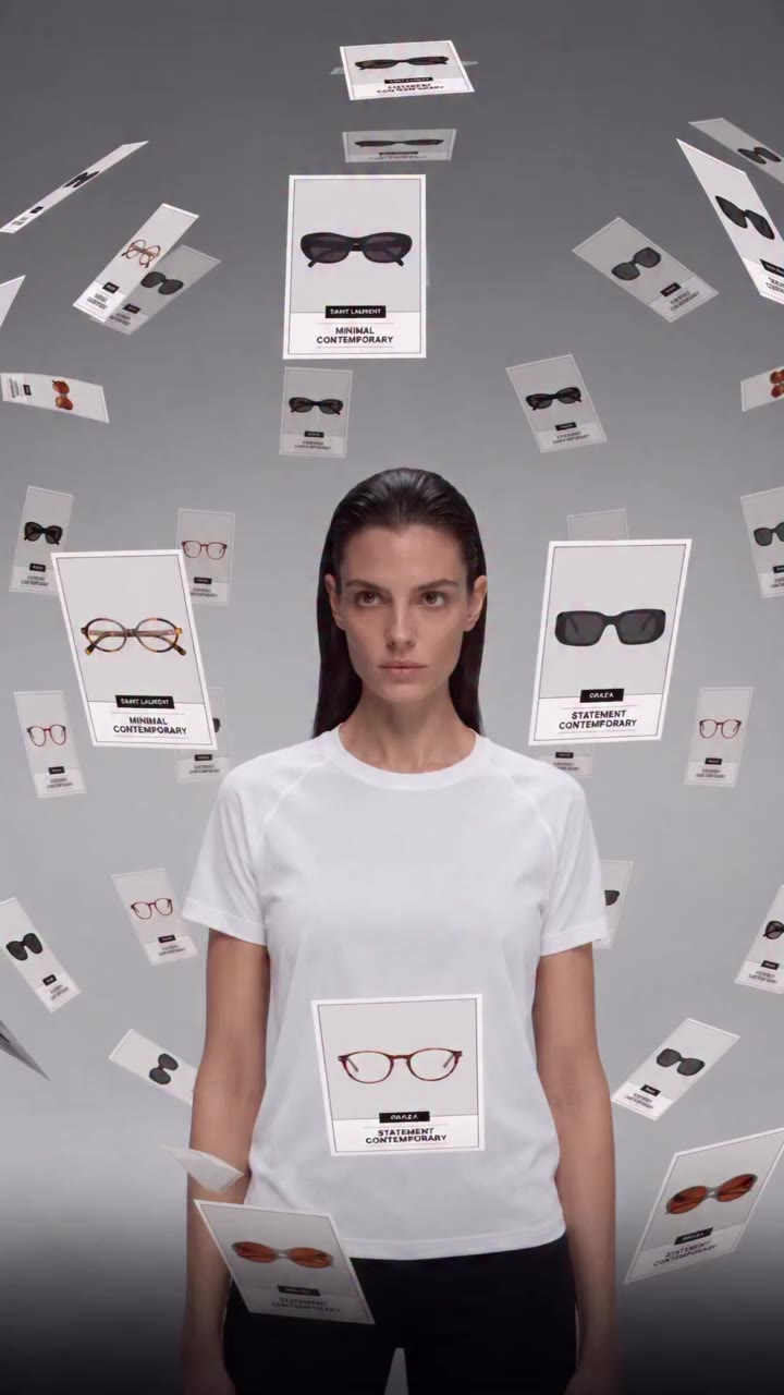 Coosing your eyewear could be this easy: one move, one frame, an instant…