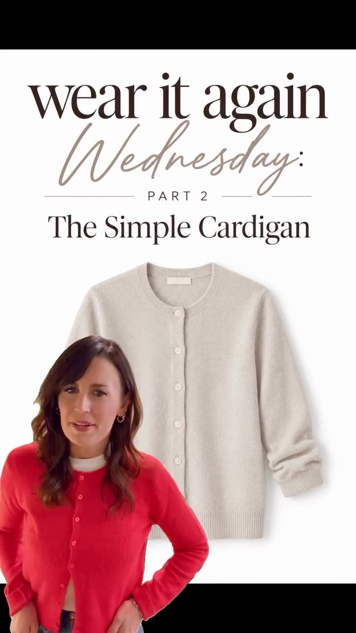 Wear It Again Wednesday 🤍 Today’s lesson: the basic cardigan. Wear it over…