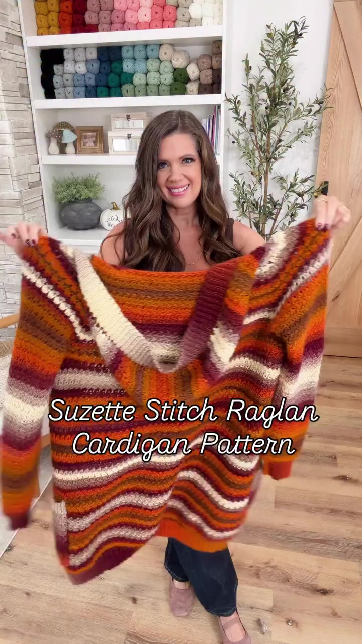 Comment PATTERN for the link! The Suzette Raglan Cardigan is worked seamlessly…