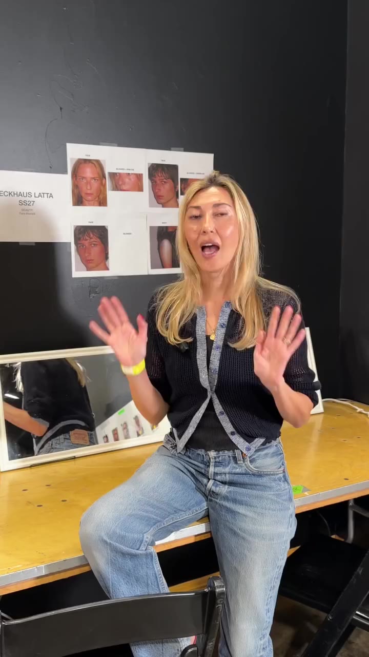 blonzed, beamed, backstage. Fara chats through the making of the ECKHAUS LATTA…