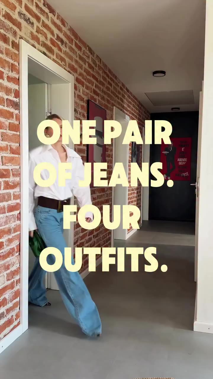 One wide leg jeans = endless looks❤️