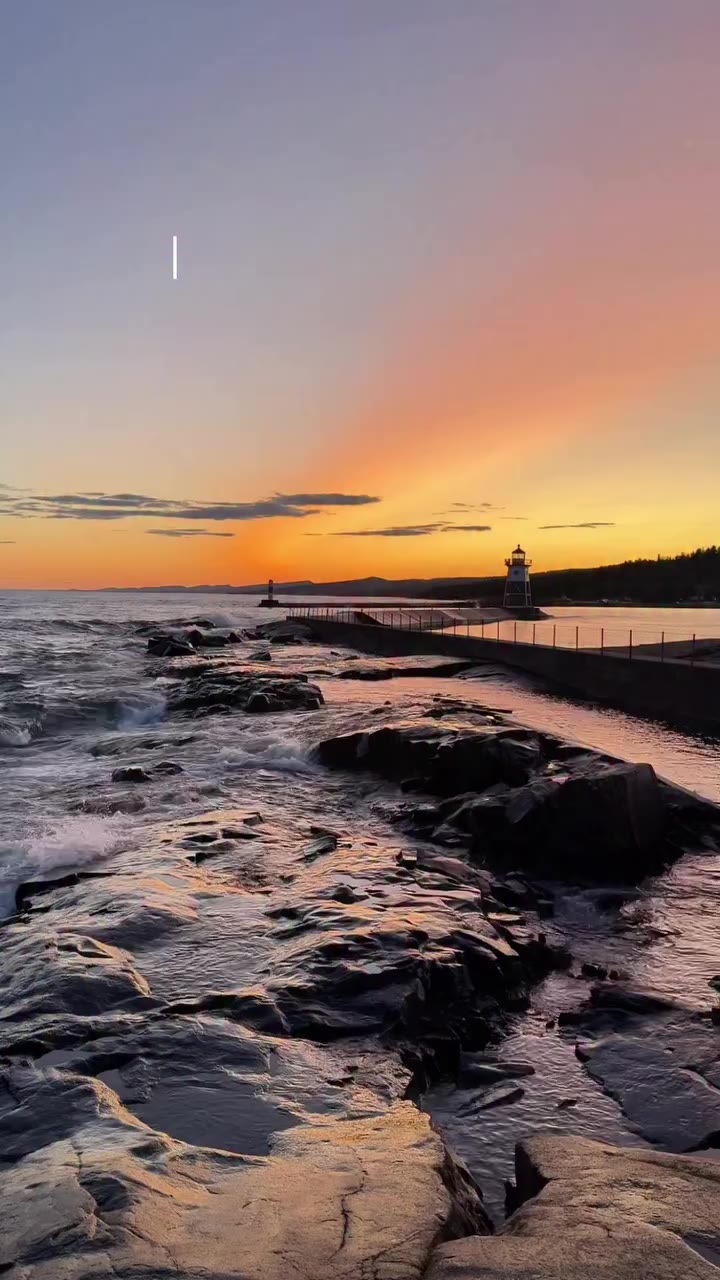 Sunset over Lake Superior Gitchi Gami at Grand Marais 🌅 I’ve gone to…