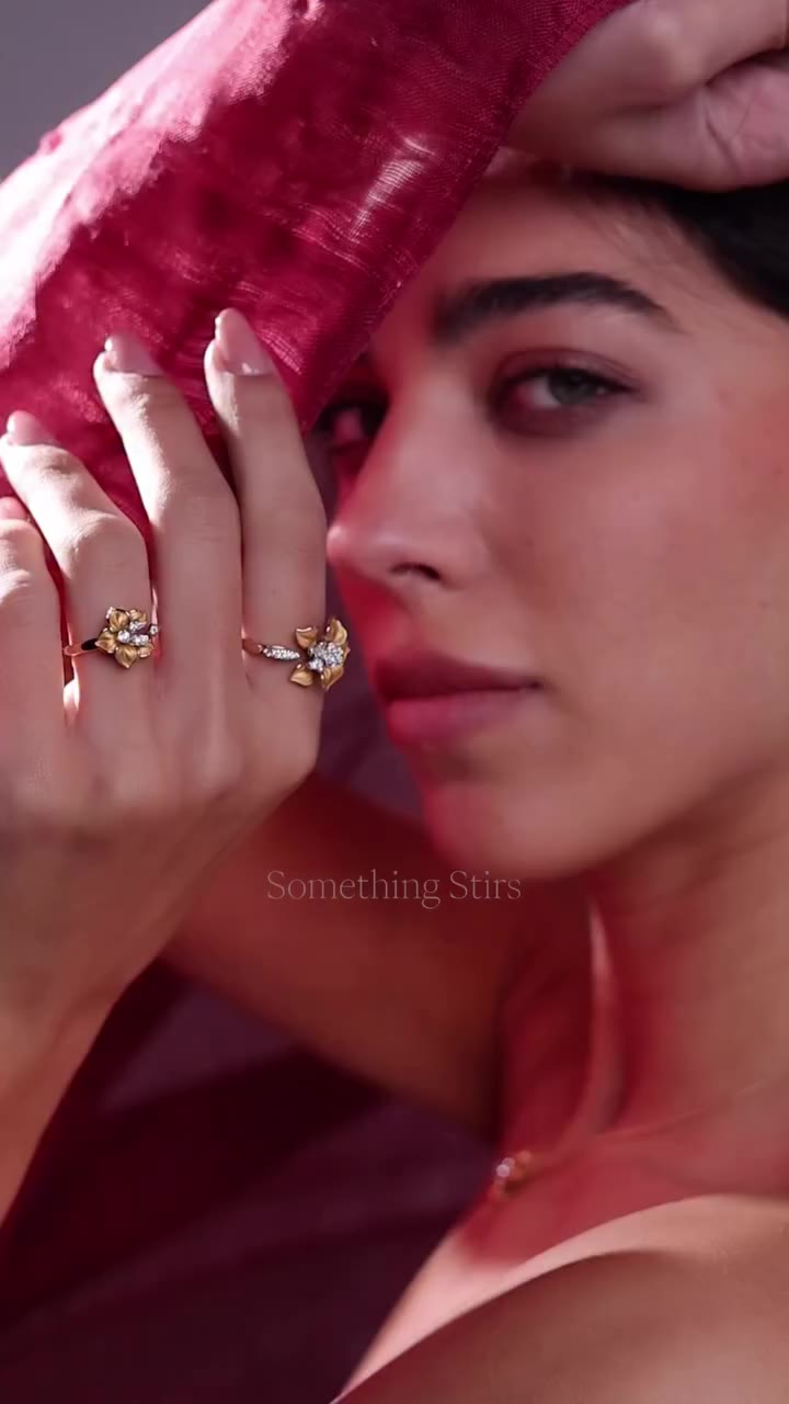 The orchid, reimagined. Gold gives it form. Diamonds reveal the light…