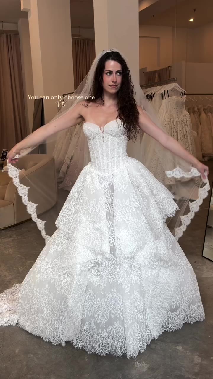 One question: which dress are you saying yes to? 1-5 👀 Be among the first to…