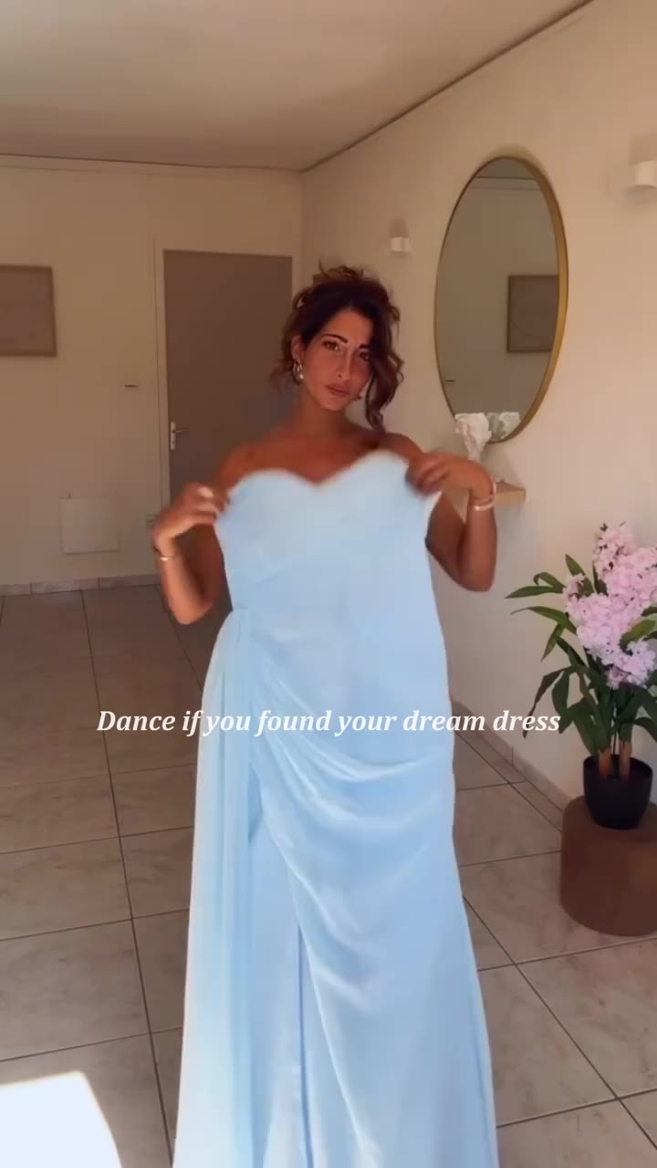Soft blue, bold silhouette 💙 The kind of dress that makes an entrance without…