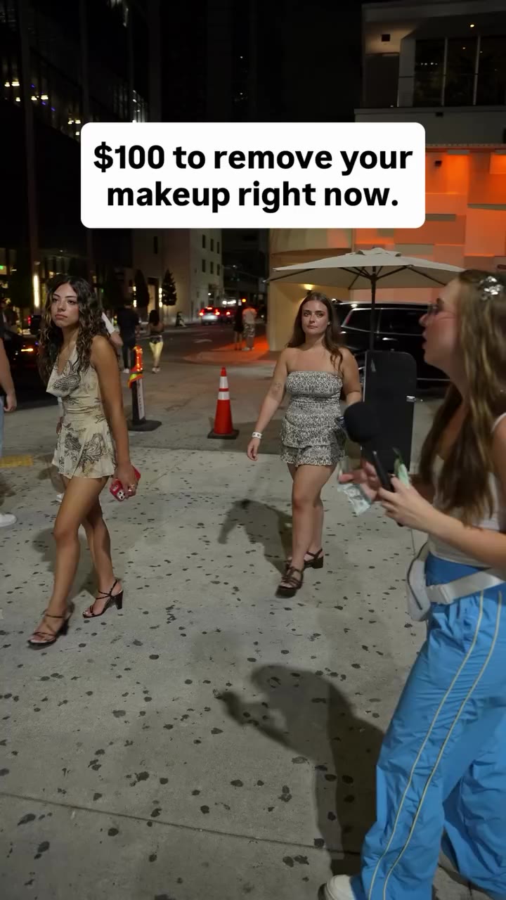 Giving girls $100 to remove their makeup outside of the club.