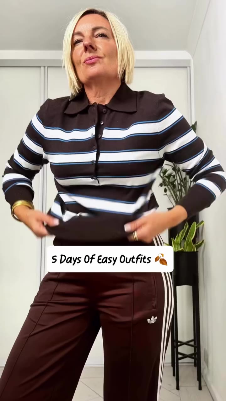 Easy Outfit Formula 4: Track Pants + Knit This one was literally my off-duty…
