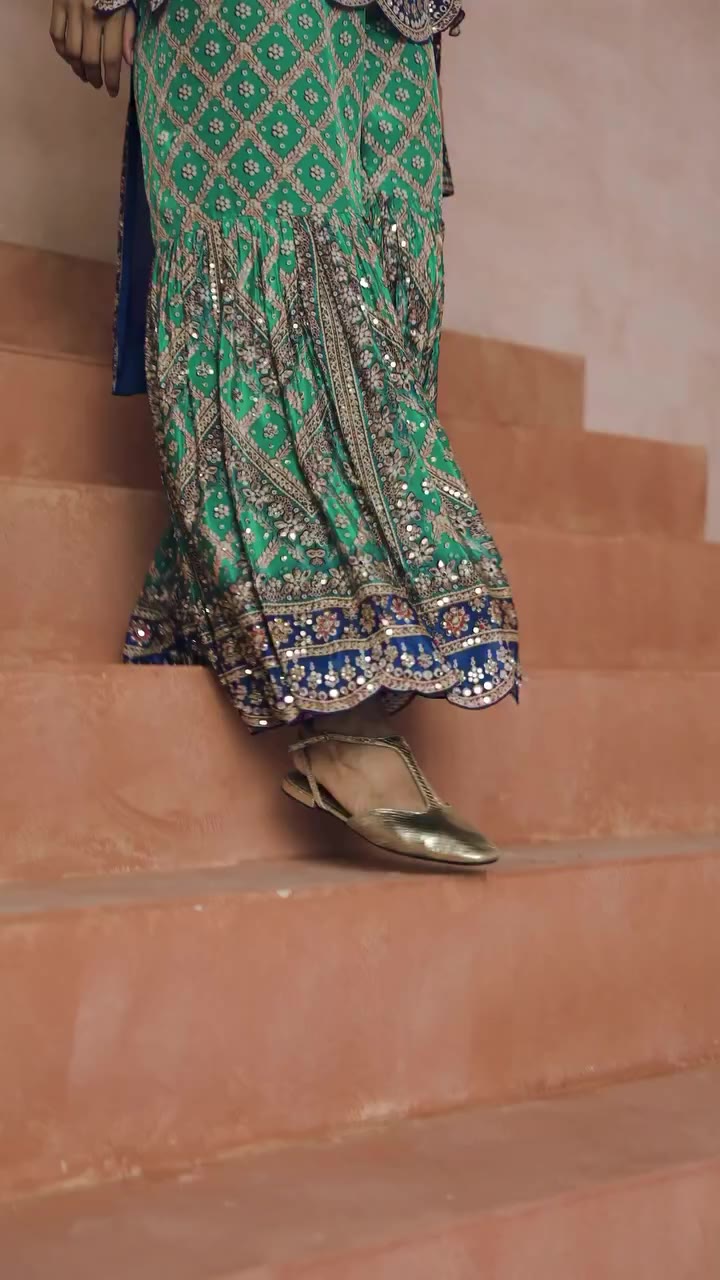 Prints that feel like the celebration itself. Drenched in Basanti’s signature…