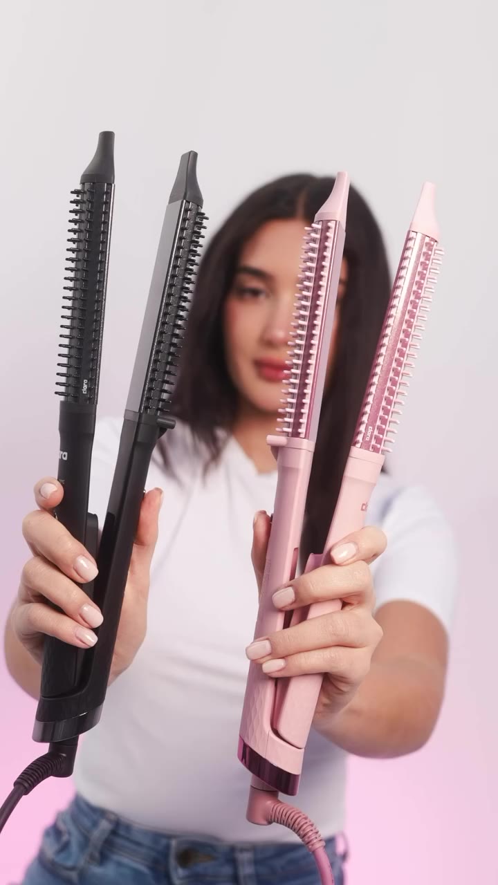 One tool. Three ways to style 🩷 Straighten, curl and shape with the Dual…