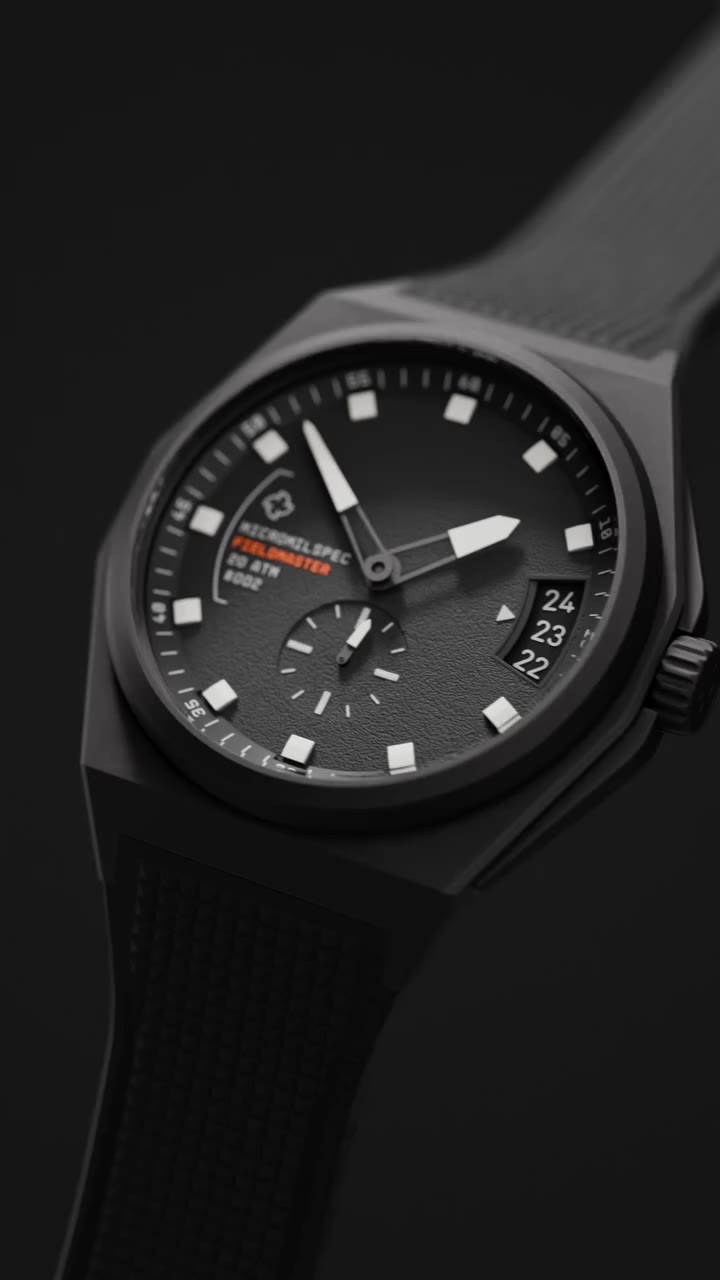 One watch, two finishes. Microblasted titanium or Gunpowder DLC. The DLC has…