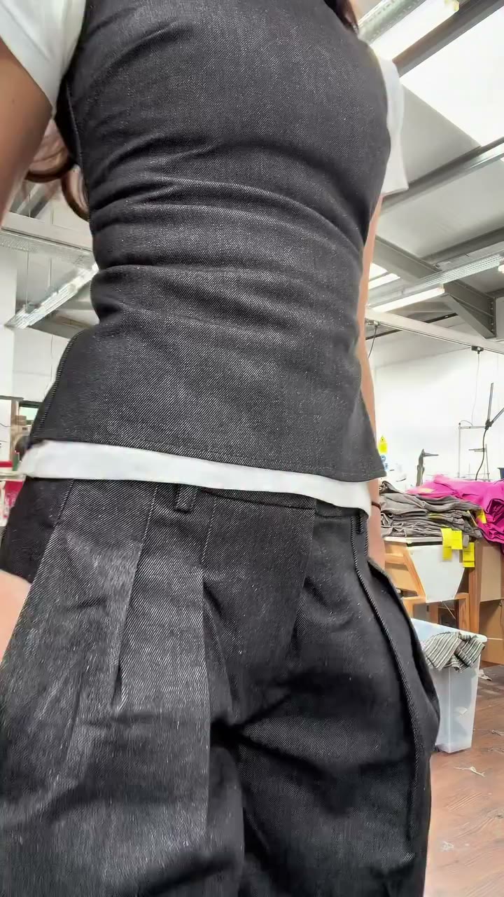 100% deadstock denim 3 piece set