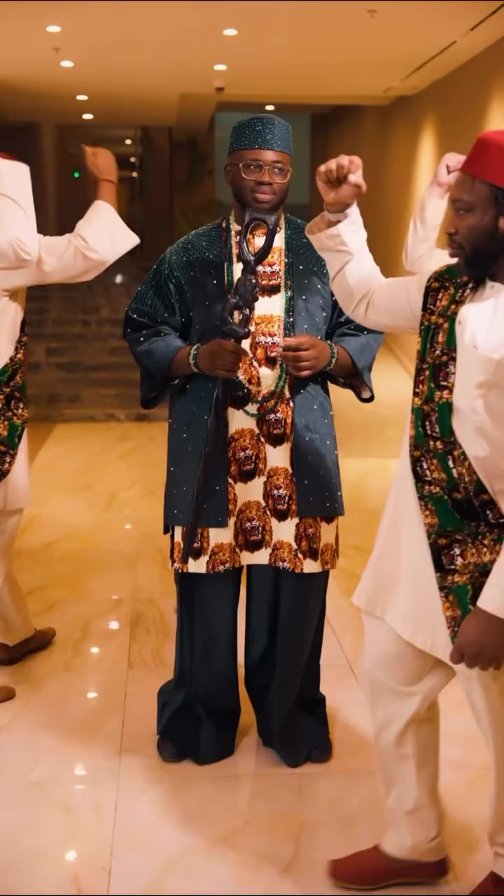 Groom Chigozie in a custom TochiniMan creation, designed for his moment. . . …