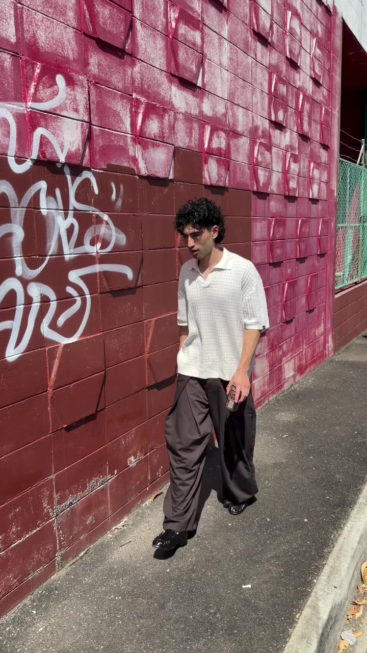 walk w me 🚶🏻‍♂️💨 wearing the velour pant by @iloveugly . #brisbanemodel…