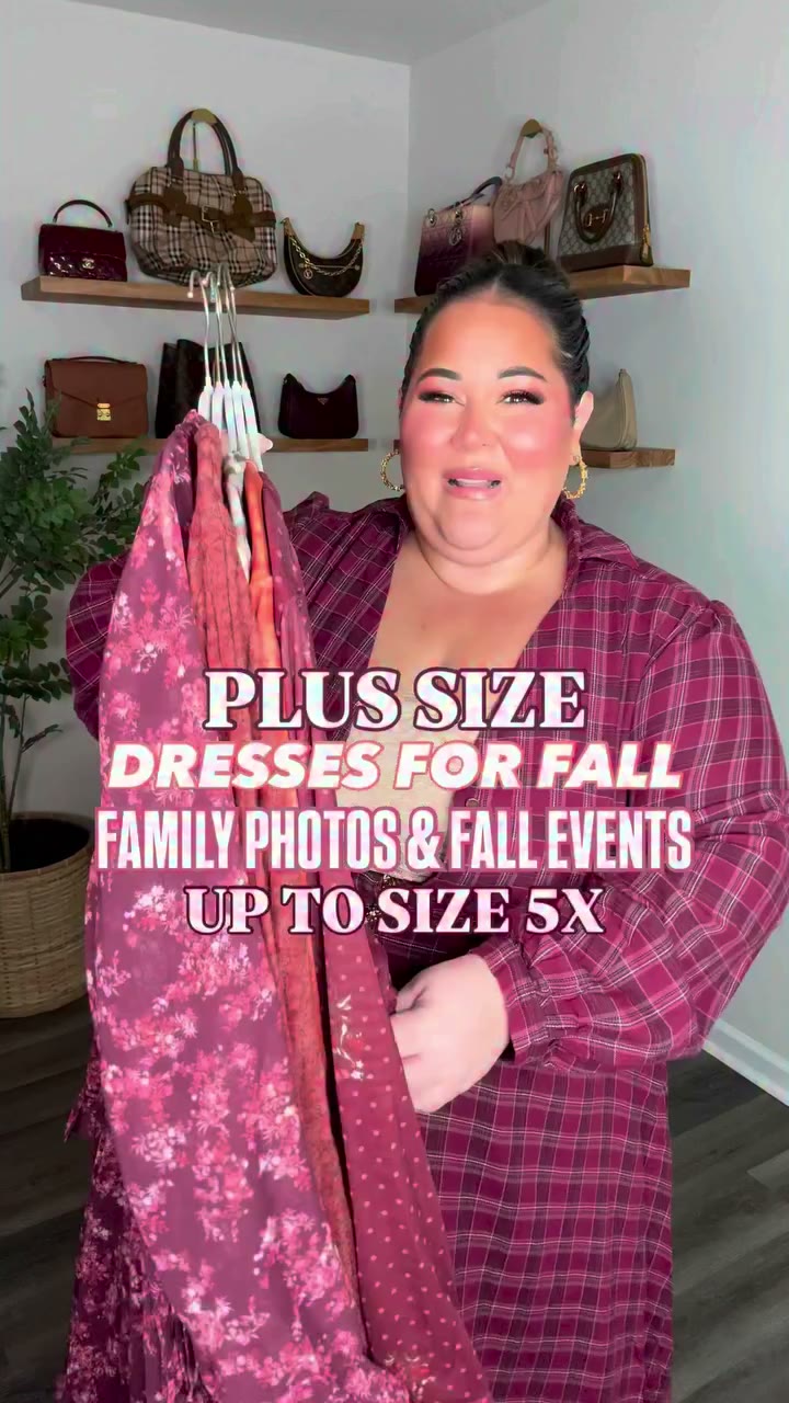 Comment SHOP for the details on all of these plus size Fall dresses!! 🥰🍂✨…