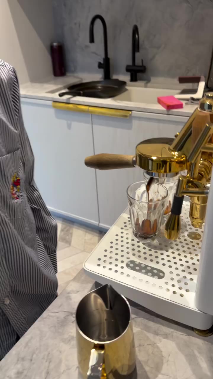 Cowlicks and coffee (mochas actually). Tom on the tools this morning…