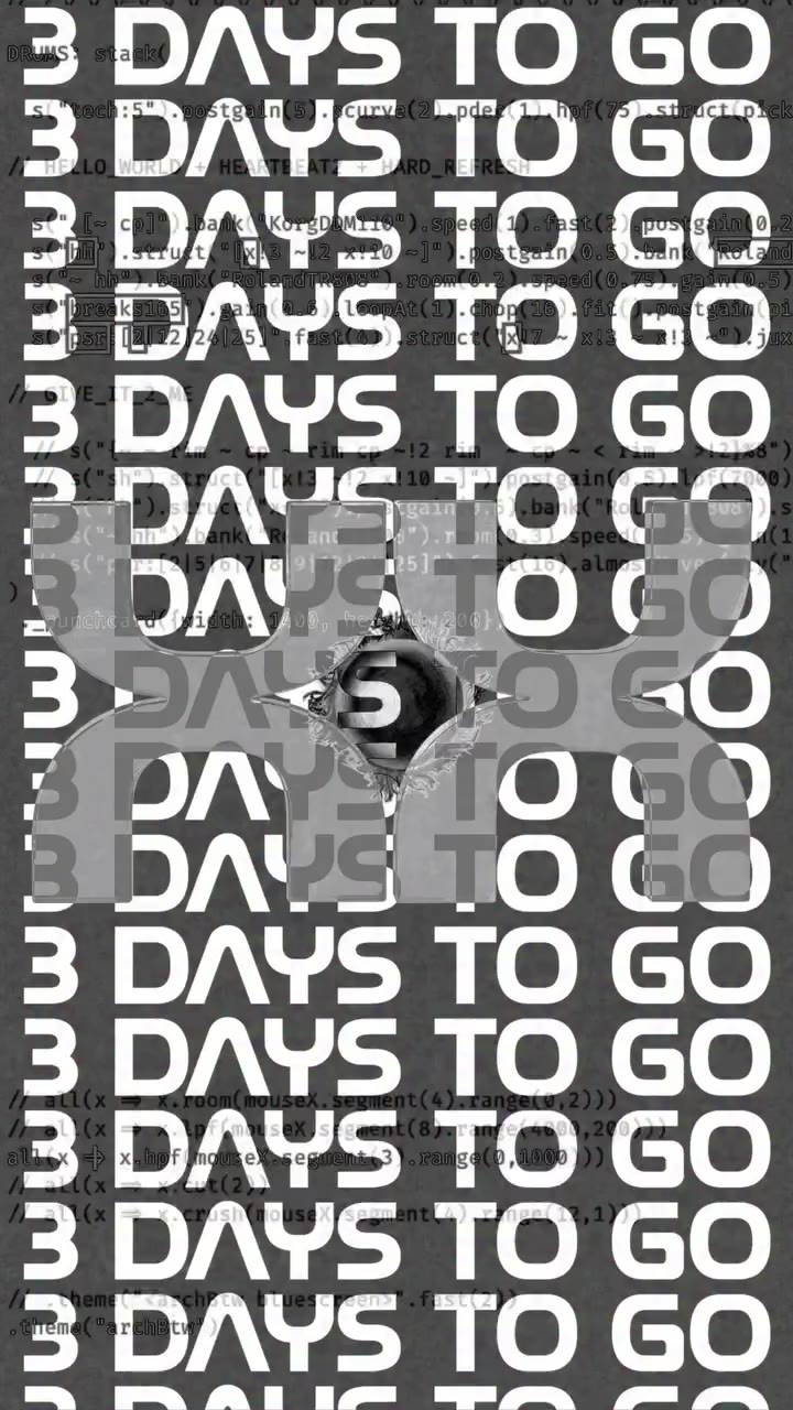 ///:XX./: 3 DAYS TO GO. Faltam 3 dias. Para sincronizar. Alinhar frequências…