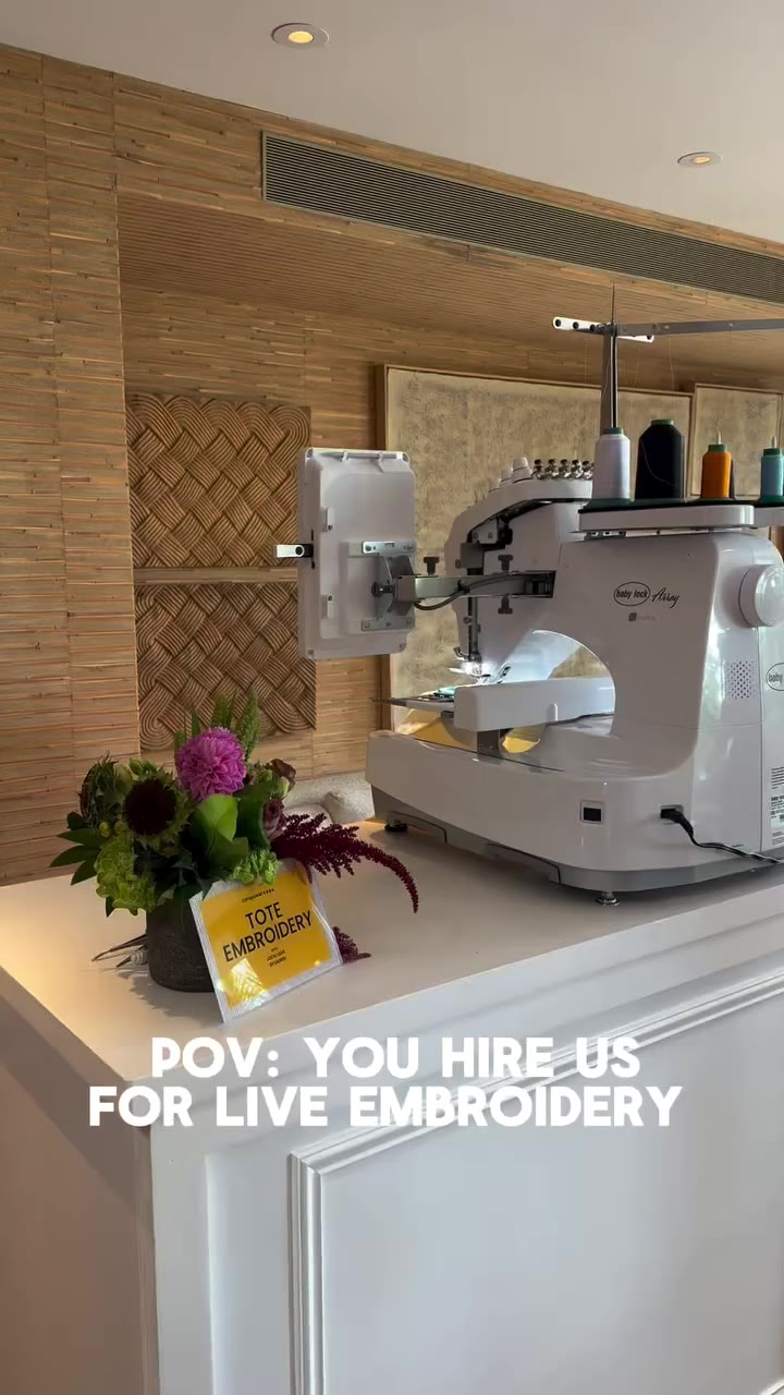 POV: you hire us for live embroidery Thank you for having us! @corepoweryoga…