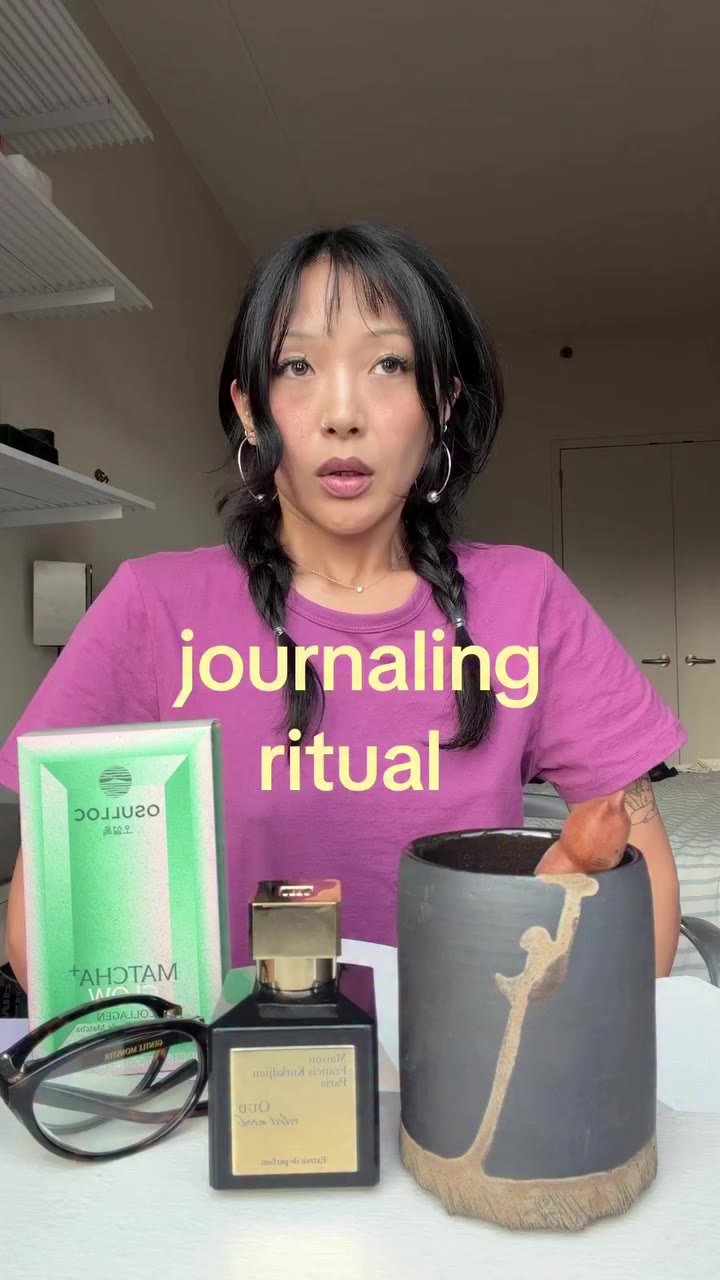 what my journaling ritual looked like today 🤓 I’m not usually a tea girlie so…