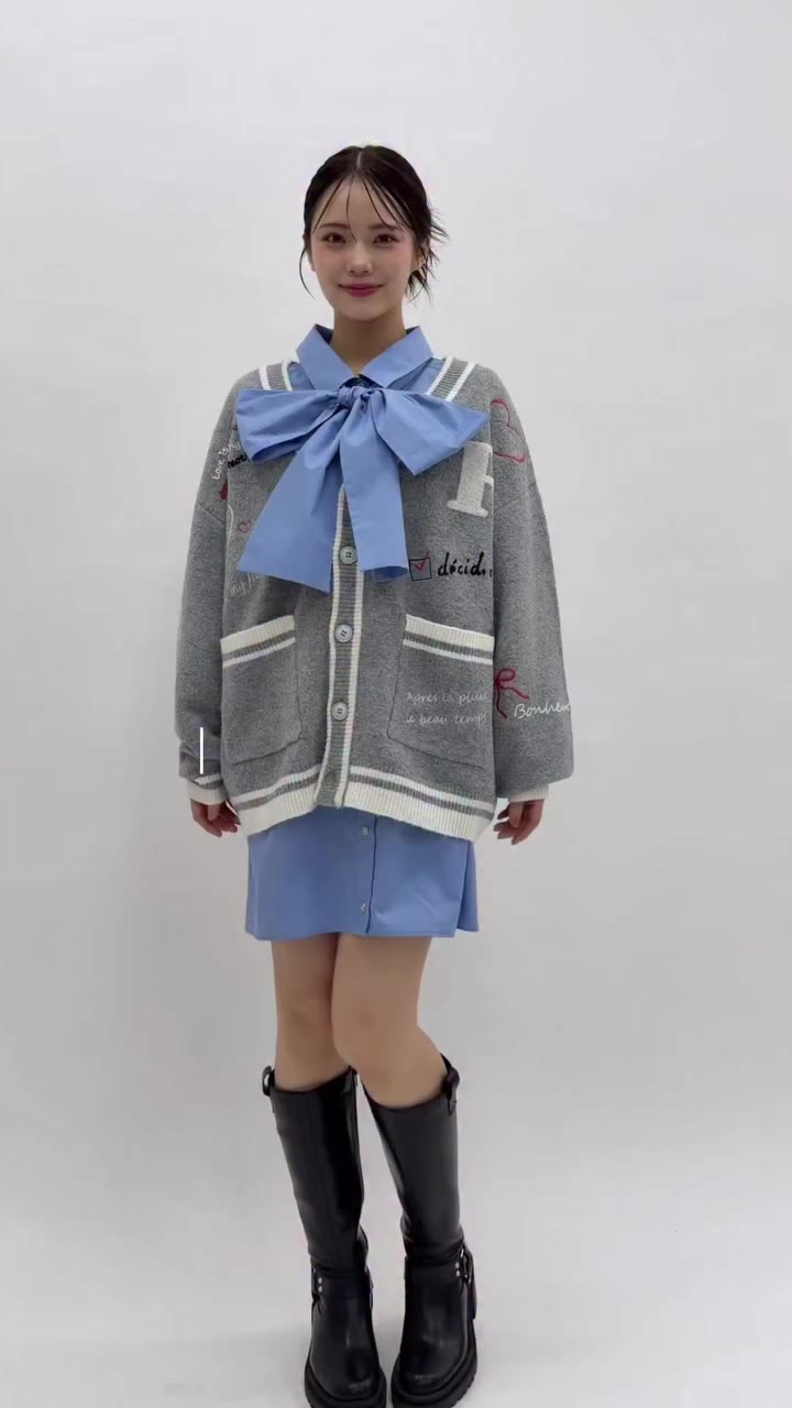 ⠀⠀⠀⠀ \お問い合わせ殺到！/ メッセージロゴカーディガン着回し4LOOK ⁡ 9.17 thu - release ◼︎メッセージロゴカーディガン ⁡…