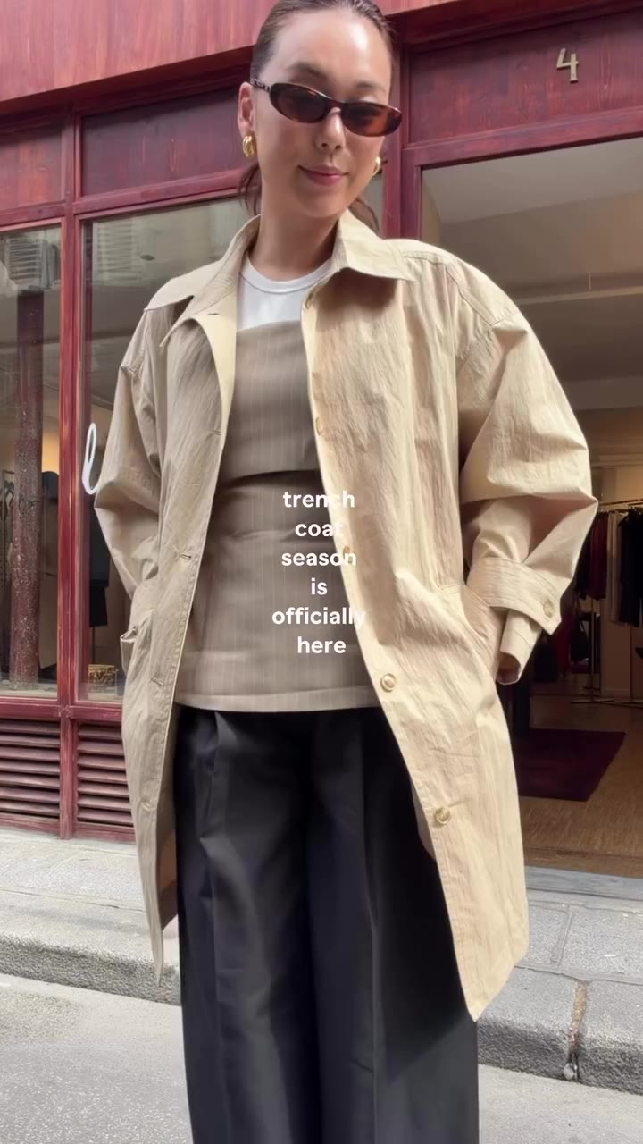 Fall is on its way. Trench season is officially here. 🤎 Meet the Button-Up…