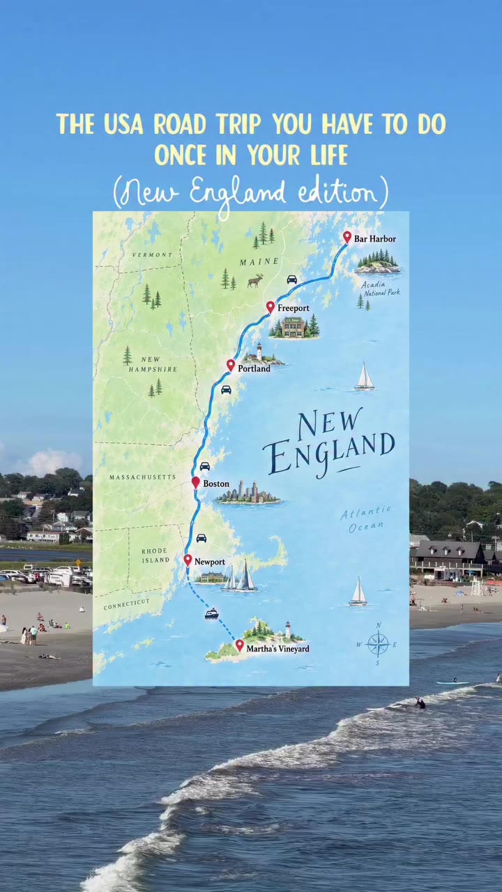 AD This New England trip belongs on your USA Bucket List! 🇺🇸🦞 If charming…