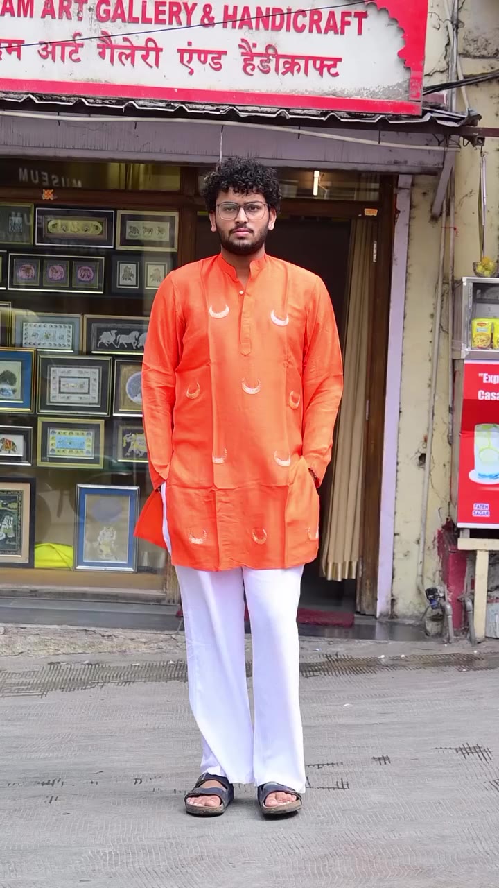 Our Sunset Chaand Kurta taking over the streets !! Shop Now : www.themanak.com…