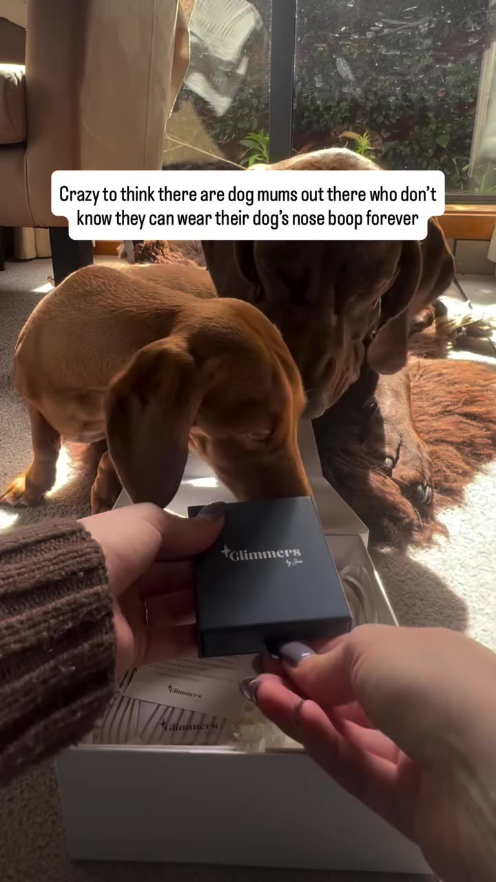 Your dog’s nose boop. In gold or silver, to wear forever. It’s the greatest…