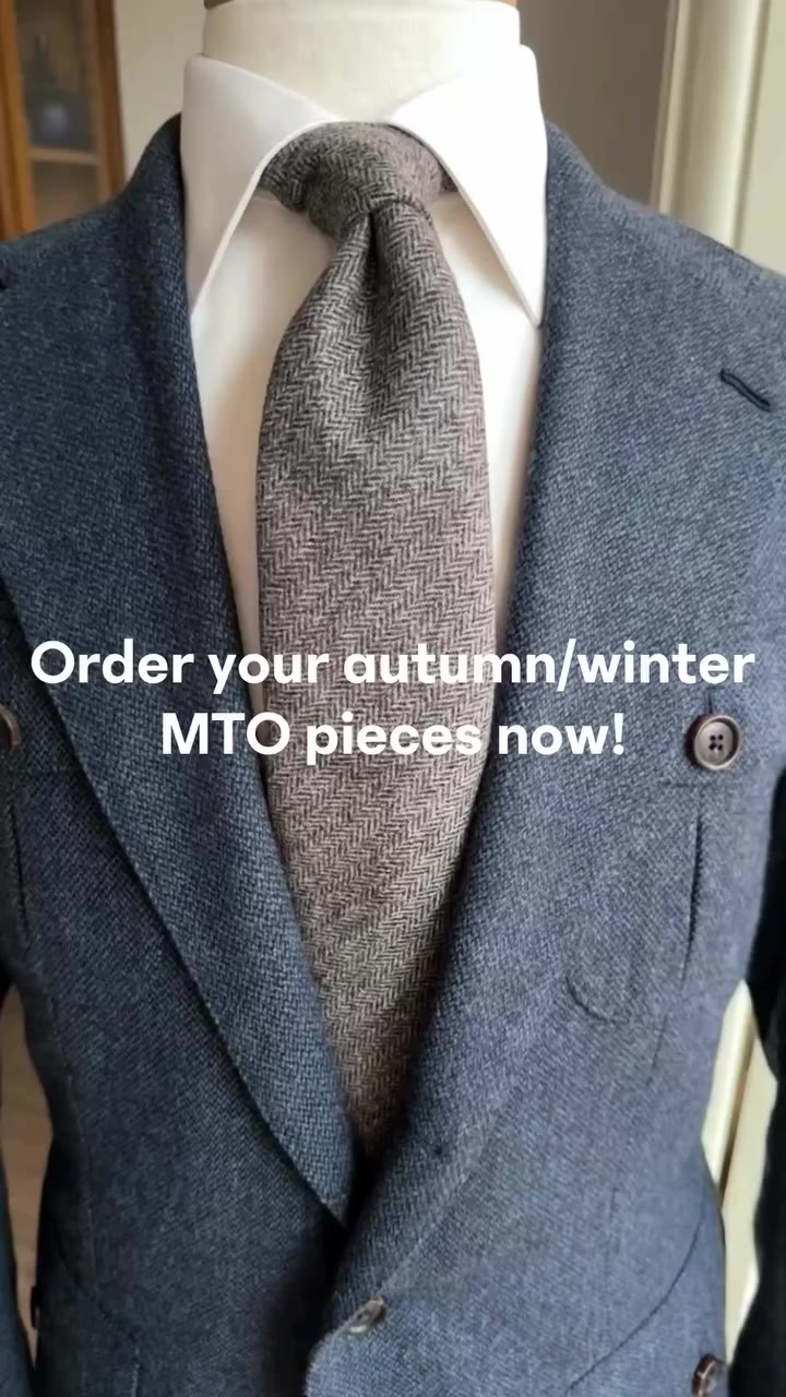 New arrival - this wonderful herringbone lightweight Loden tie. Expertly…