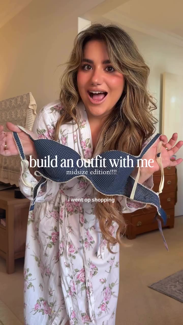 let’s build an outfit together 🤍 midsize edition!! went op shopping and found…